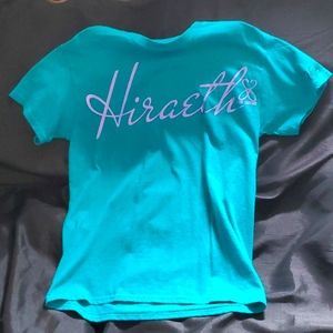 Custom one of a kind Hiraeth teal purple Tee